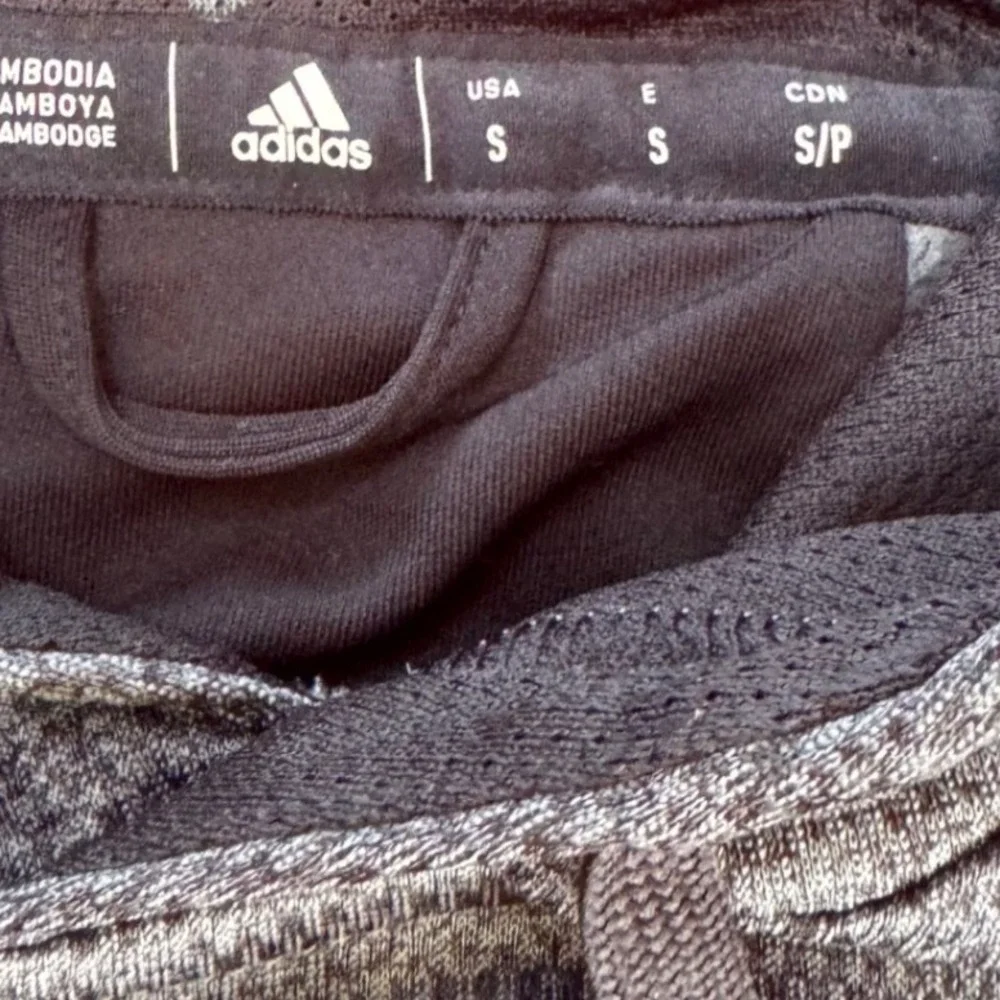 Adidas Mens Hoodie‎ Charcoal Grey Heathered Pullover Logo Sweatshirt Small